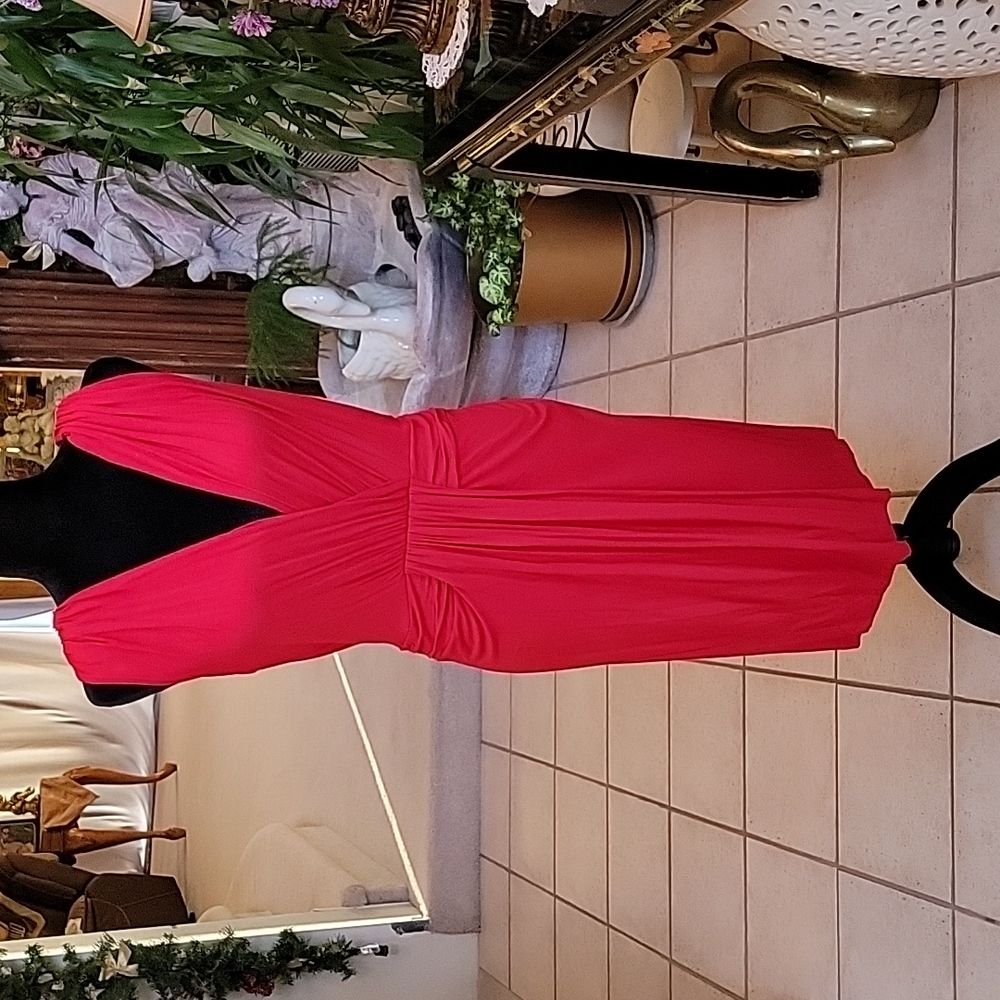 Red dress by design history. Size large.